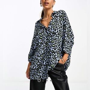 Button down blouse oversized